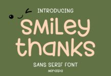 Smiley Thanks Font Poster 1