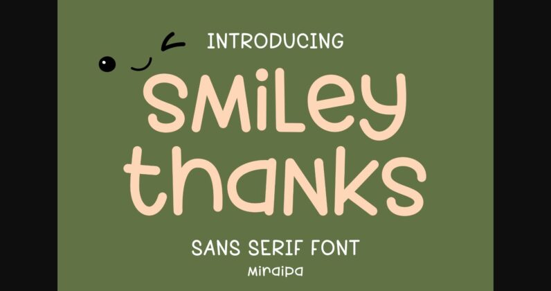 Smiley Thanks Font Poster 1