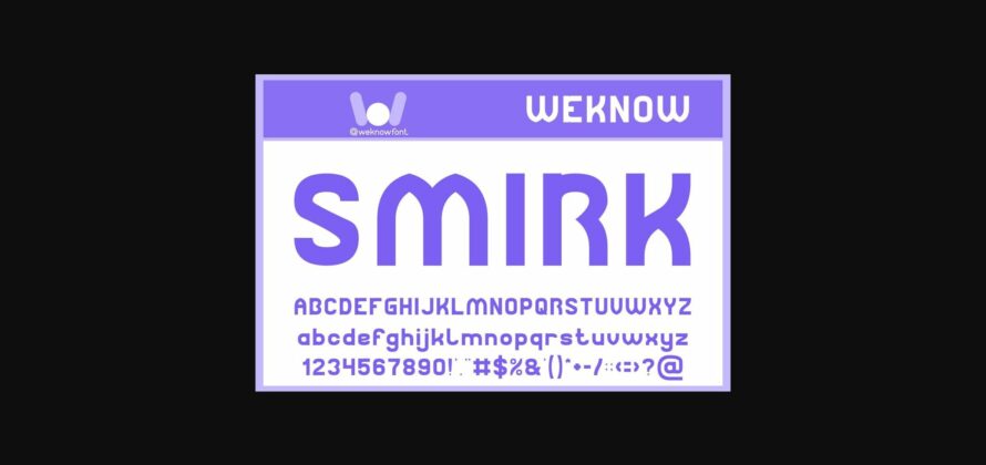 Smirk Font Poster 3