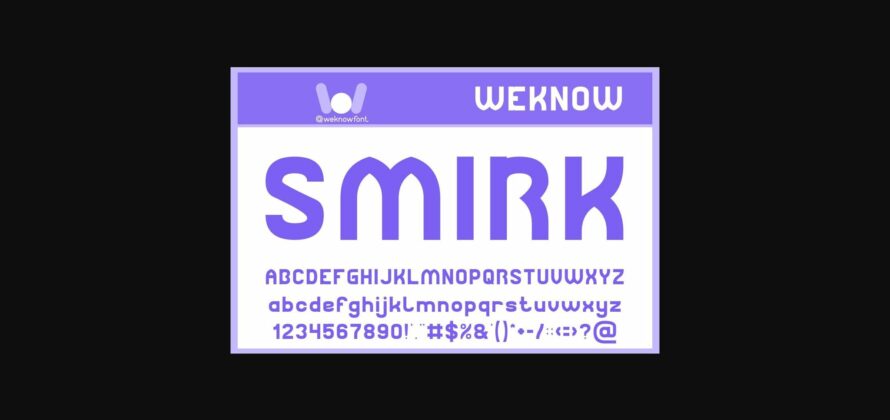 Smirk Font Poster 3