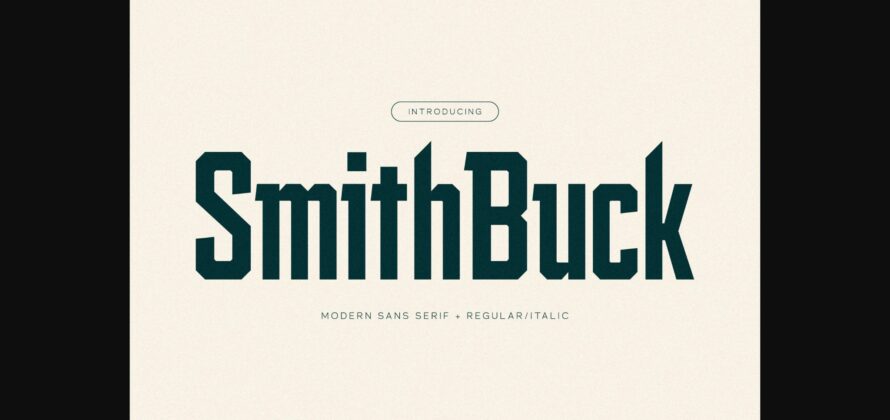 Smith Buck Font Poster 3