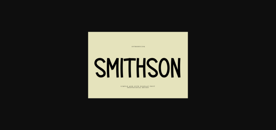 Smithson Font Poster 3