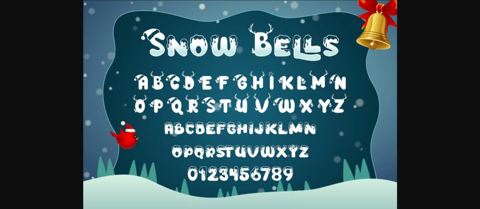 Snow Bells Font Poster 7