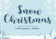 Snow Christmas Font Poster 1