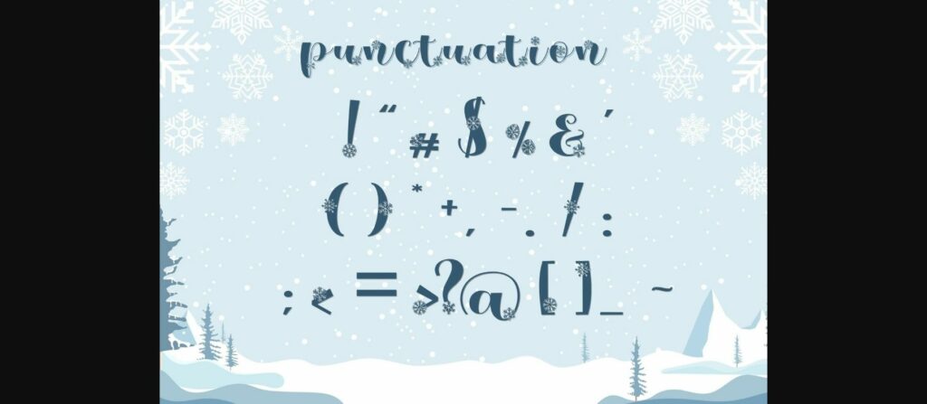 Snow Christmas Font Poster 7