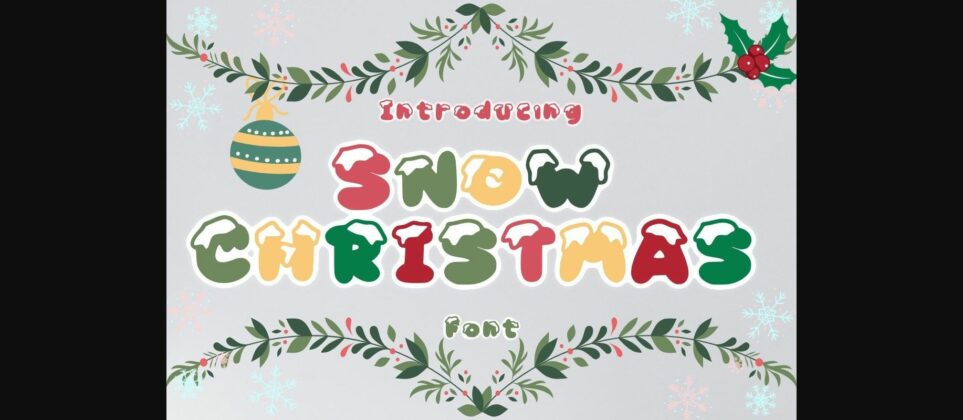 Snow Christmas Font Poster 3