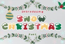 Snow Christmas Font Poster 1