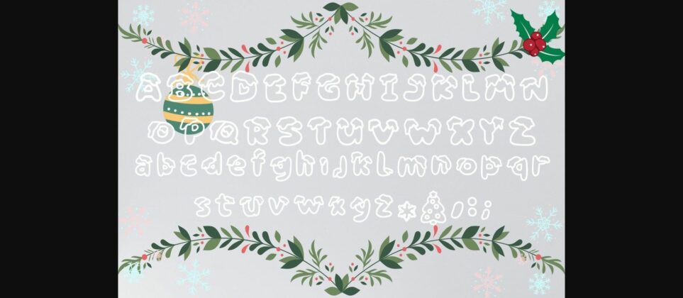 Snow Christmas Font Poster 5