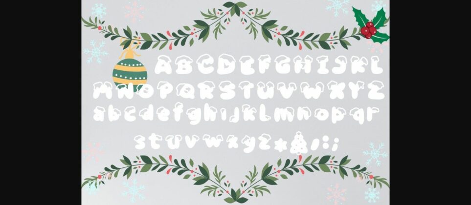Snow Christmas Font Poster 6