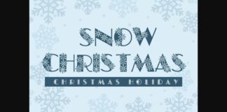 Snow Christmas Font Poster 1