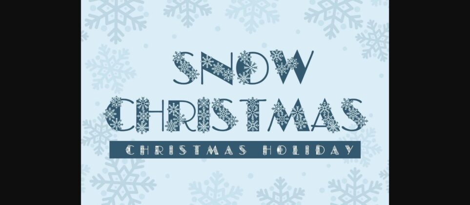 Snow Christmas Font Poster 1