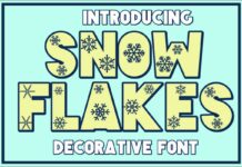 Snow Flakes Font Poster 1