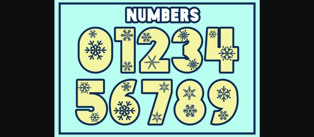 Snow Flakes Font Poster 5