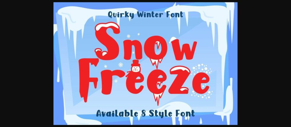 Snow Freeze Font Poster 3