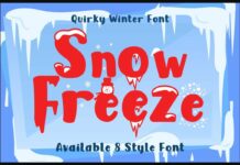 Snow Freeze Font Poster 1