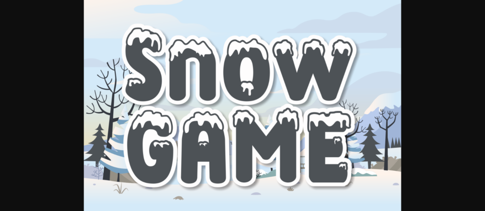 Snow Game Font Poster 3