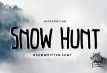 Snow Hunt Font Poster 1