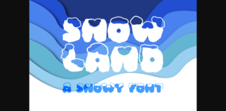 Snow Land Font Poster 1