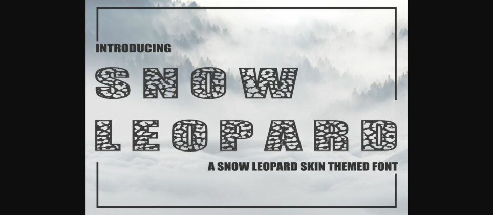 Snow Leopard Font Poster 3