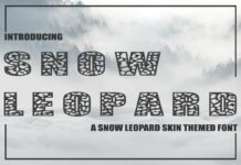 Snow Leopard Font Poster 1