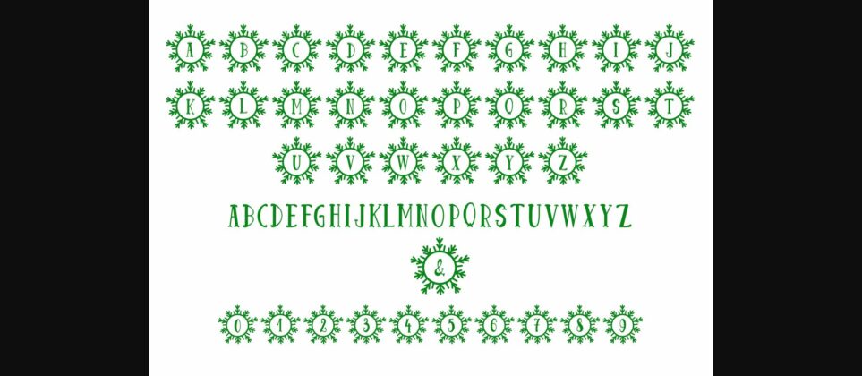 Snow Monogram Font Poster 7