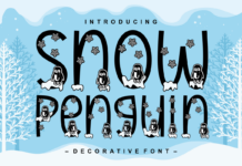 Snow Penguin Font Poster 1