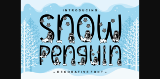 Snow Penguin Font Poster 1