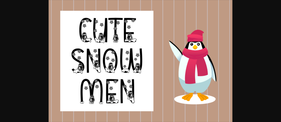 Snow Penguin Font Poster 5