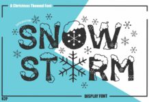 Snow Storm Font Poster 1