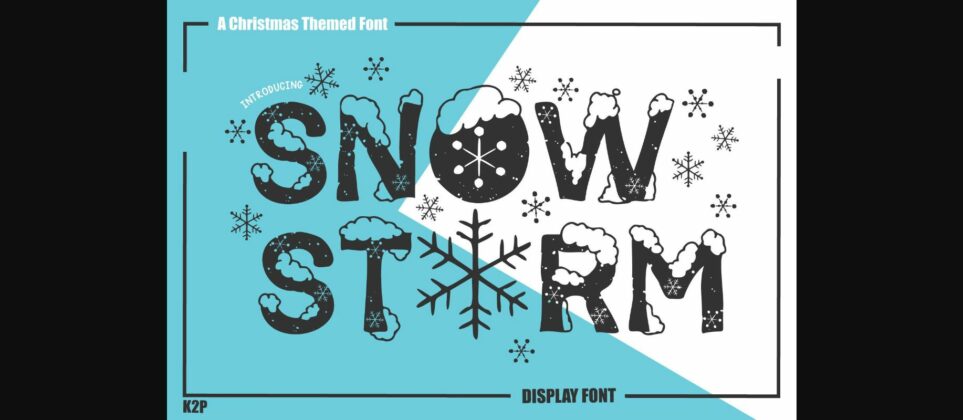 Snow Storm Font Poster 1