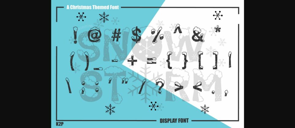 Snow Storm Font Poster 8