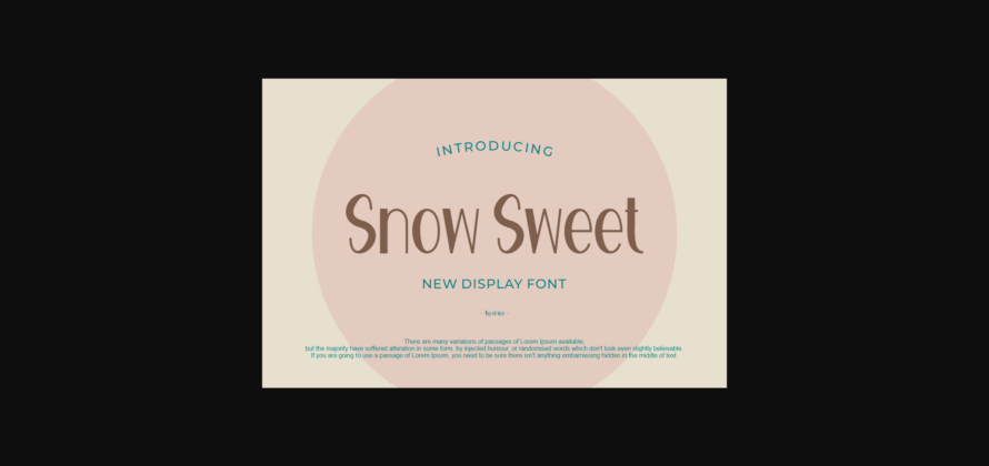 Snow Sweet Font Poster 3