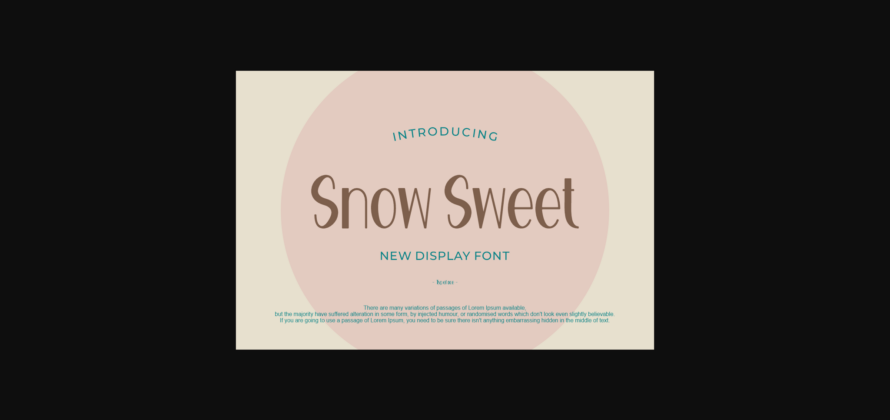 Snow Sweet Font Poster 1