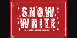 Snow White Font Poster 1