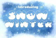 Snow Winter Font Poster 1