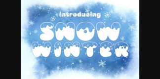 Snow Winter Font Poster 1