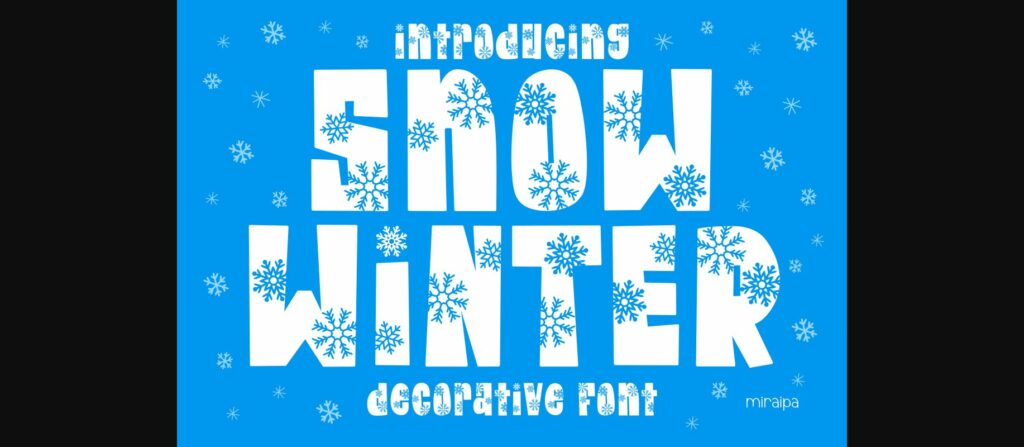 Snow Winter Font Poster 3