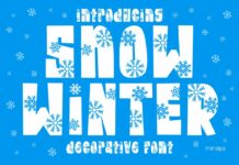 Snow Winter Font Poster 1