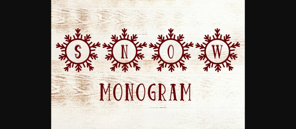 Snow Monogram Font Poster 3