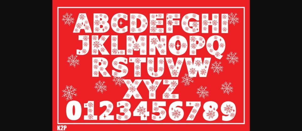 Snowflake Font Poster 4