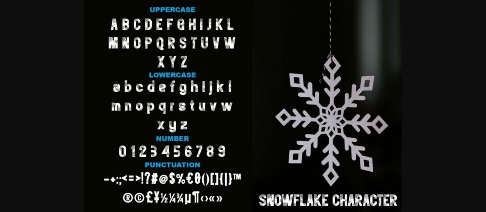 Snowflake Font Poster 4