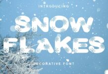 Snowflake Font Poster 1