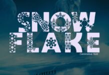 Snowflake Font Poster 1