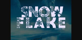 Snowflake Font Poster 1