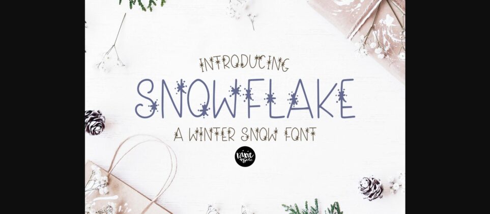 Snowflake Font Poster 3