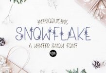 Snowflake Font Poster 1