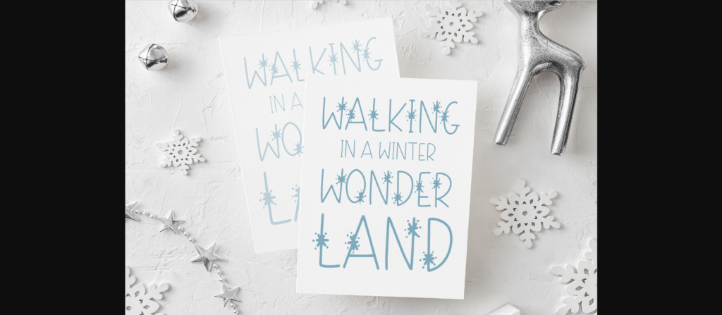 Snowflake Font Poster 4