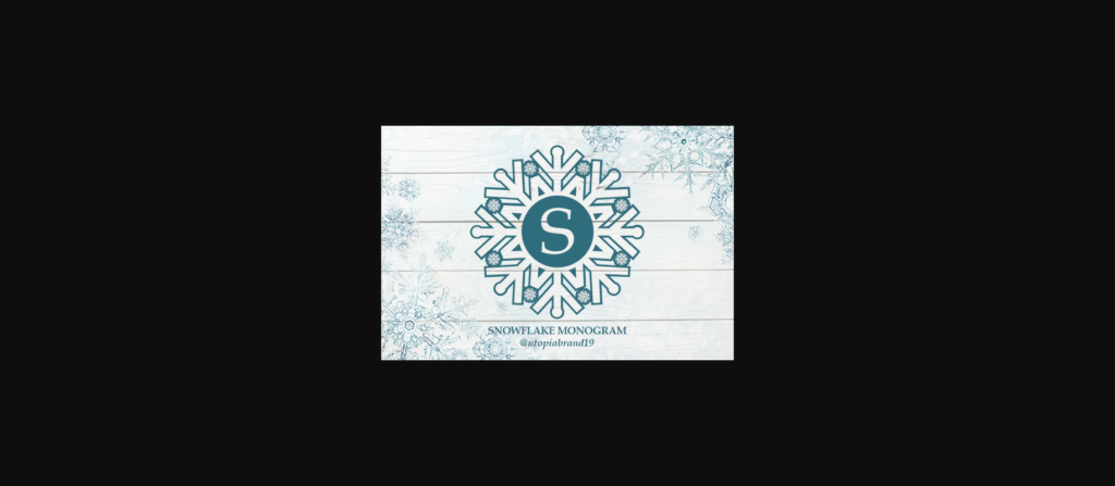 Snowflake Monogram Font Poster 1