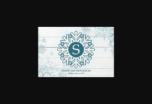 Snowflake Monogram Font Poster 1