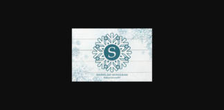 Snowflake Monogram Font Poster 1